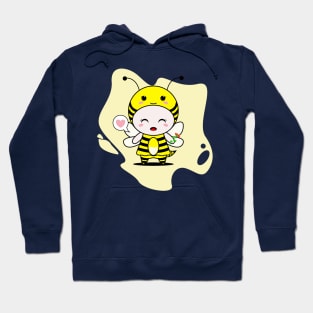 Cute Honey Bee Character Hoodie